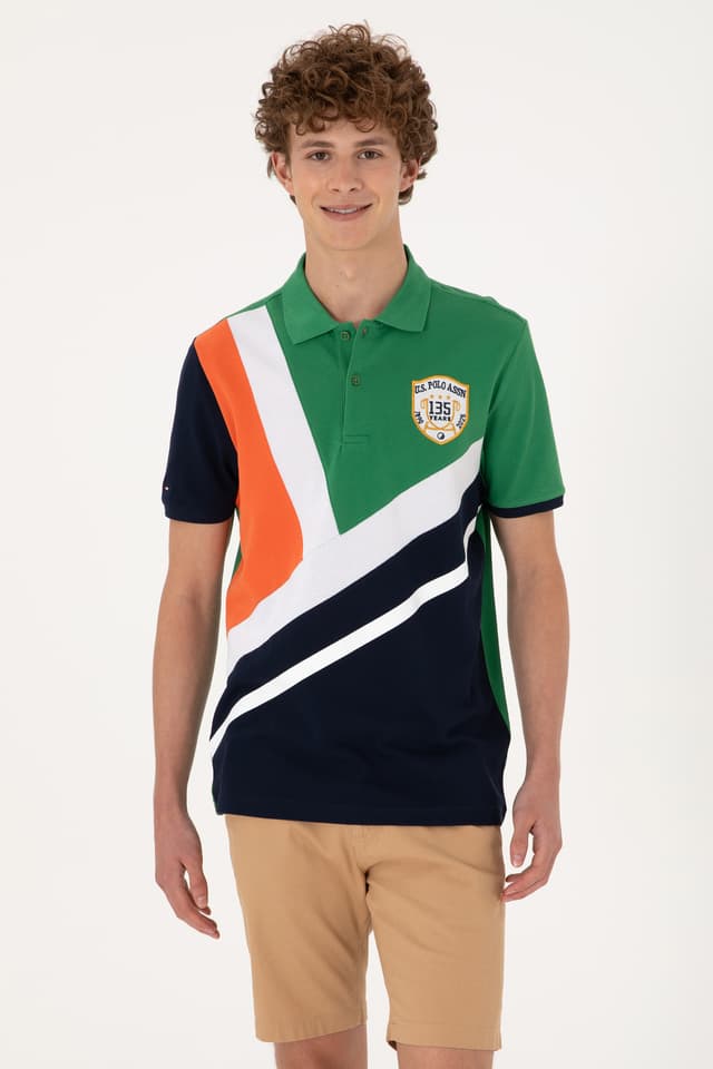 تیشرت مردانه U.S. Polo Assn. فیت معمولی یقه پولو سبز مدل 50300164-VR054 تیشرت مردانه U.S. Polo Assn. فیت معمولی یقه پولو سبز مدل 50300164-VR054