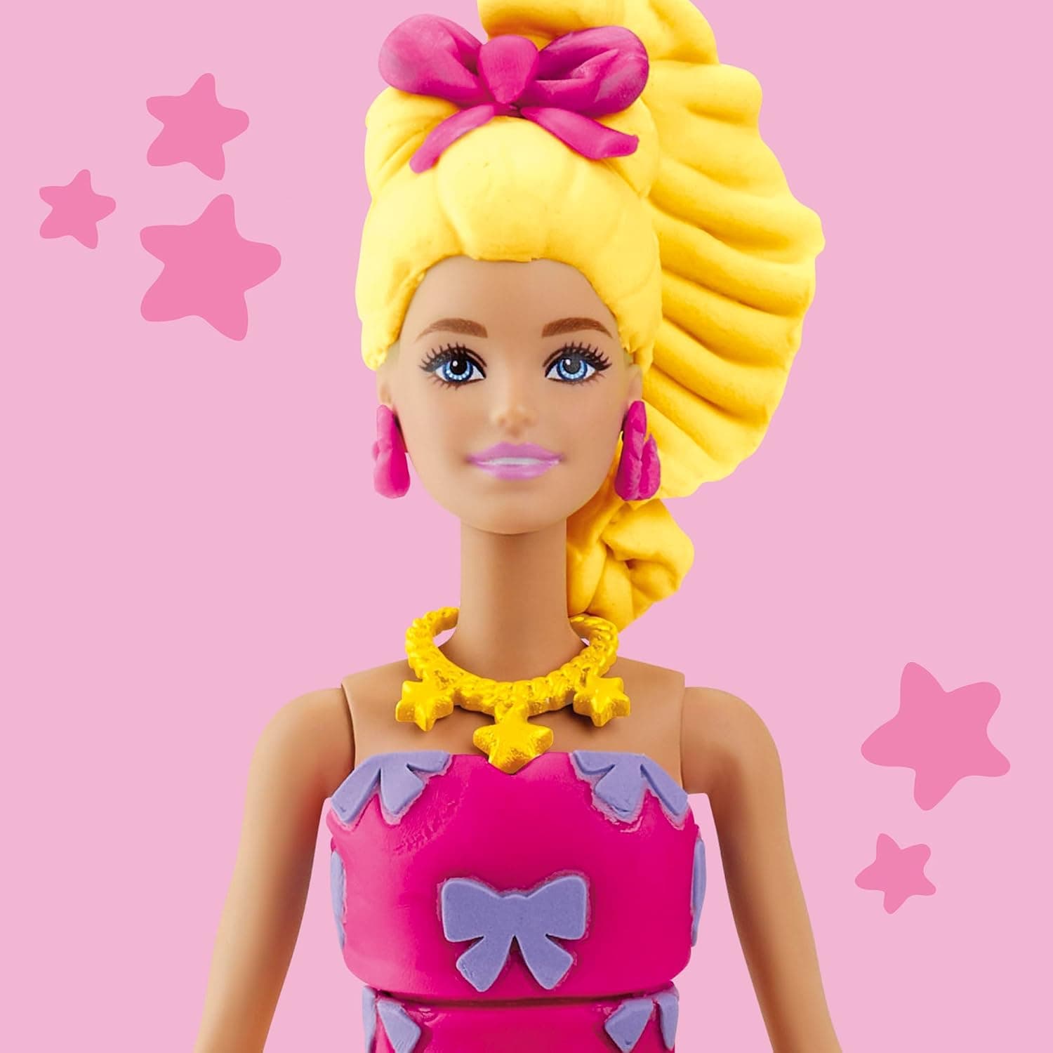 ست خمیربازی برای دختران و پسران 5+ Play-Doh Barbie با خمیر شکلدهی، لباس عروسک و 9 اکسسوری مد ست خمیربازی برای دختران و پسران 5+ Play-Doh Barbie با خمیر شکلدهی، لباس عروسک و 9 اکسسوری مد