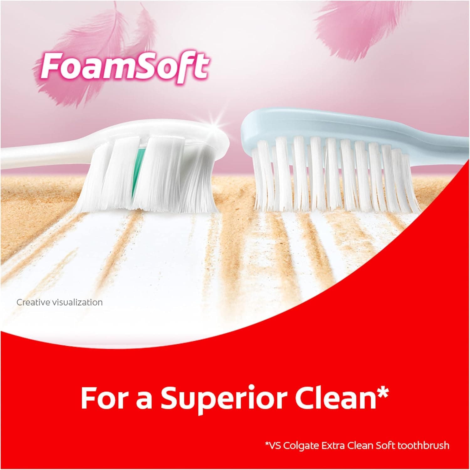 مسواک Colgate FoamSoft با الیاف نازک و نرم بسیار متراکم، رنگهای متنوع 2pk مسواک Colgate FoamSoft با الیاف نازک و نرم بسیار متراکم، رنگهای متنوع 2pk