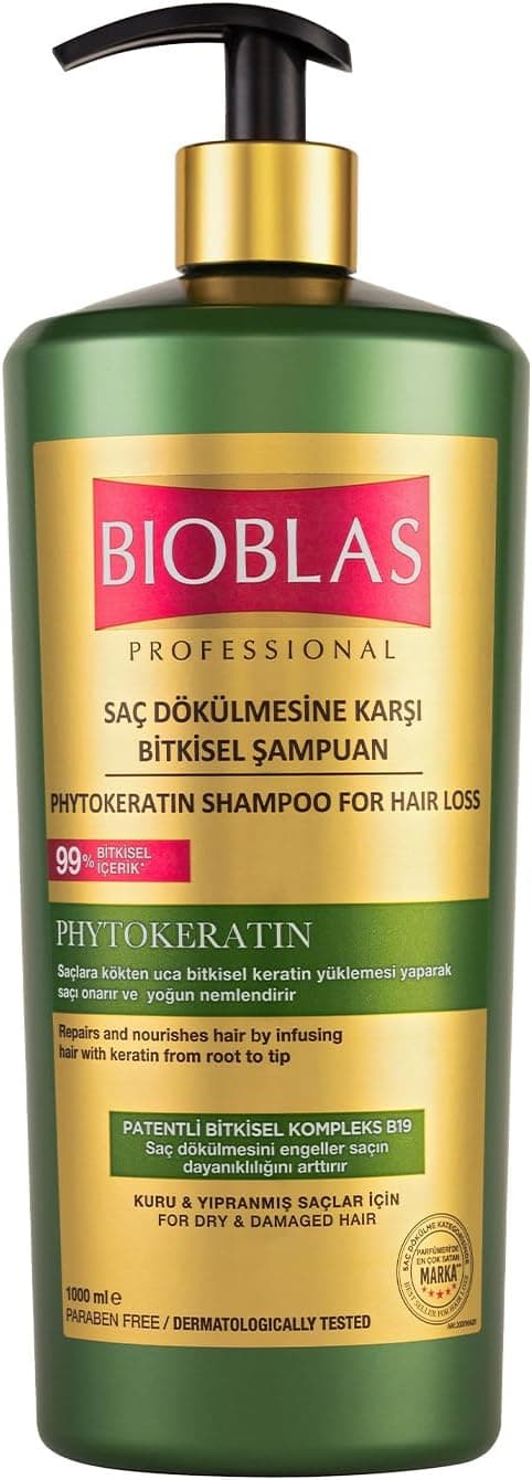 شامپو ضدریزش مو BIOBLAS حاوی کراتین گیاهی، ترمیمکننده و تقویتکننده 1000 ml شامپو ضدریزش مو BIOBLAS حاوی کراتین گیاهی، ترمیمکننده و تقویتکننده 1000 ml