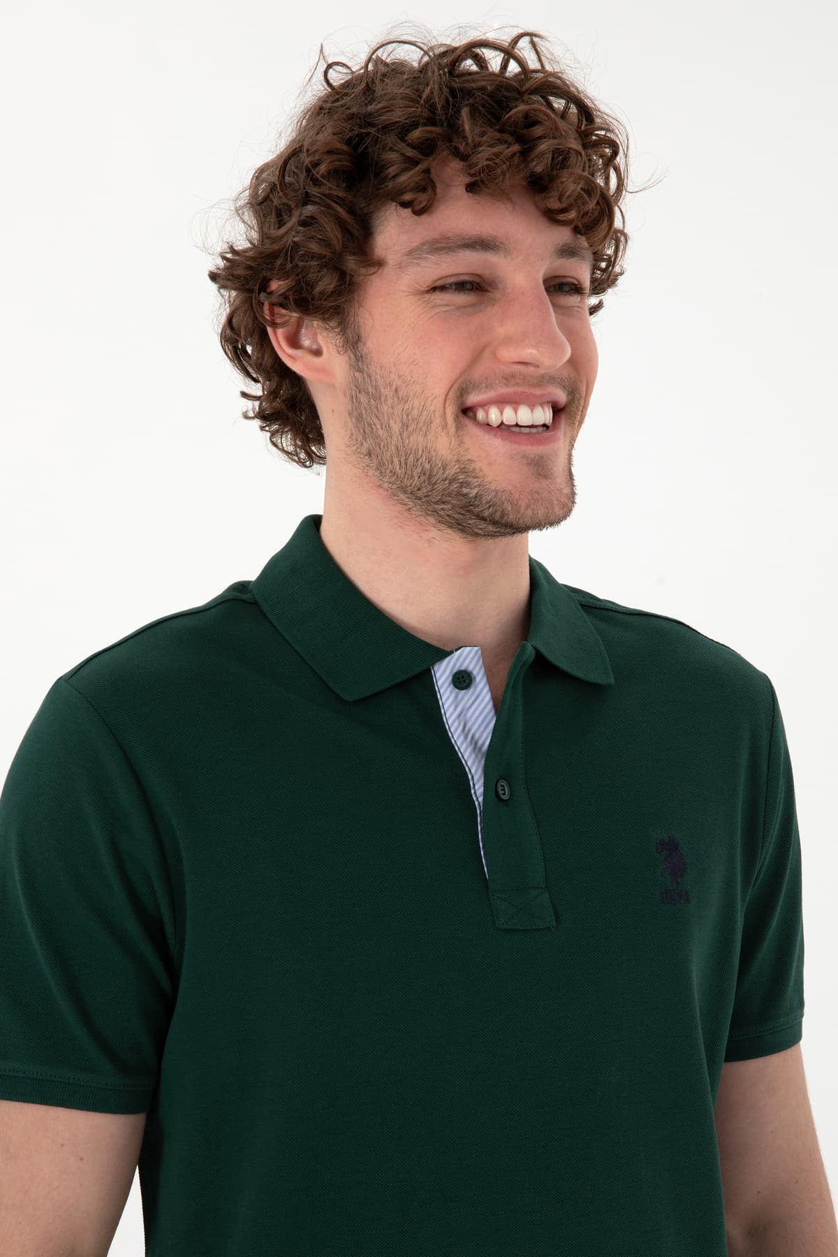 تیشرت مردانه U.S. Polo Assn. فیت معمولی یقه پولو سبز تیره مدل 50298031-VR079 تیشرت مردانه U.S. Polo Assn. فیت معمولی یقه پولو سبز تیره مدل 50298031-VR079