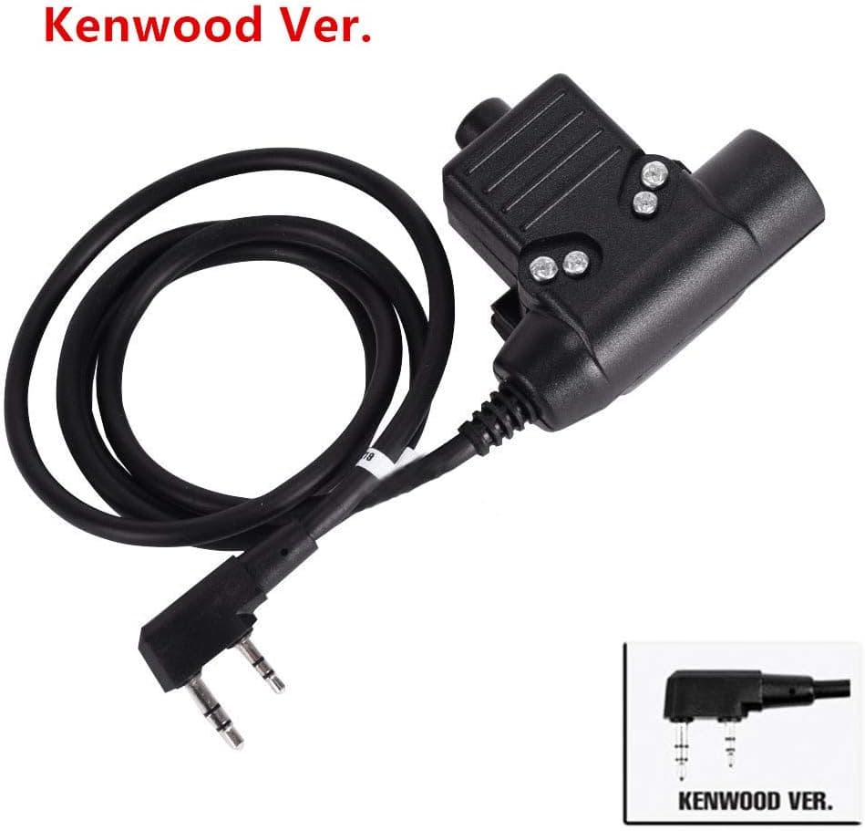 آداپتور نظامی AngelReally برای رادیو Kenwood/Baofeng با PTT، 2 پین 7,0 mm مدل U94 آداپتور نظامی AngelReally برای رادیو Kenwood/Baofeng با PTT، 2 پین 7,0 mm مدل U94