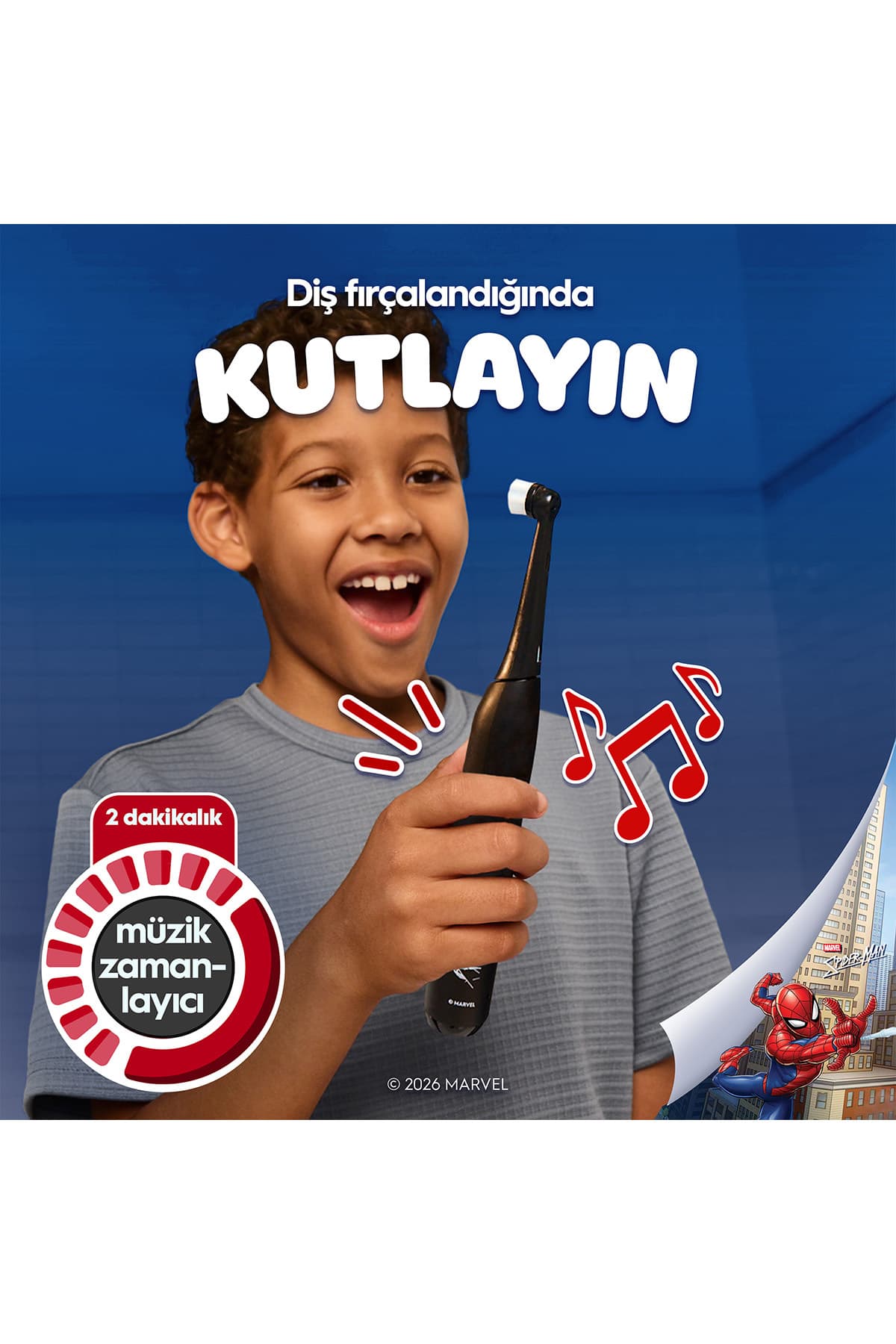 مسواک برقی شارژی کودک Oral-B طرح Marvel Spiderman مناسب بالای ۶ سال مسواک برقی شارژی کودک Oral-B طرح Marvel Spiderman مناسب بالای ۶ سال