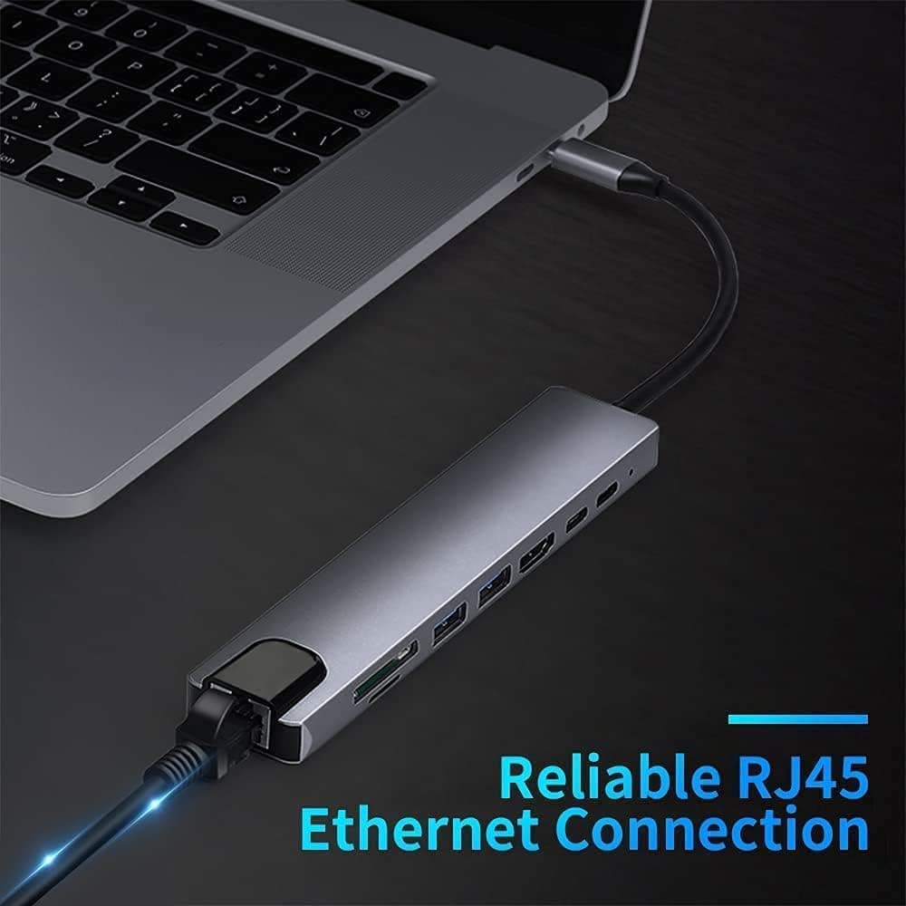 هاب USB C OTCPP 8 در 1 HDMI 4K 60Hz PD 100W هاب USB C OTCPP 8 در 1 HDMI 4K 60Hz PD 100W