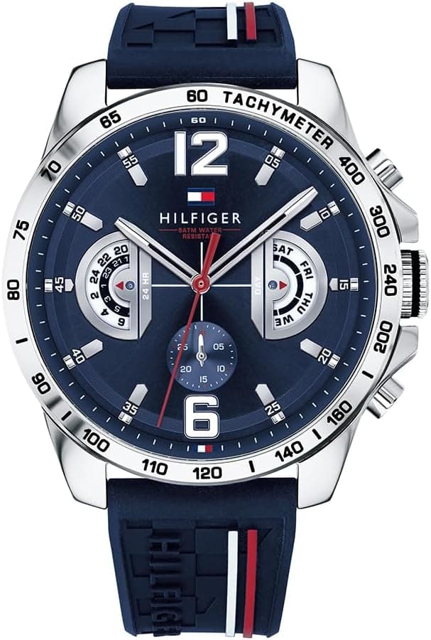 ساعت مچی مردانه Tommy Hilfiger کوارتز مولتیفانکشن بند سیلیکونی ضد آب 5ATM ساعت مچی مردانه Tommy Hilfiger کوارتز مولتیفانکشن بند سیلیکونی ضد آب 5ATM