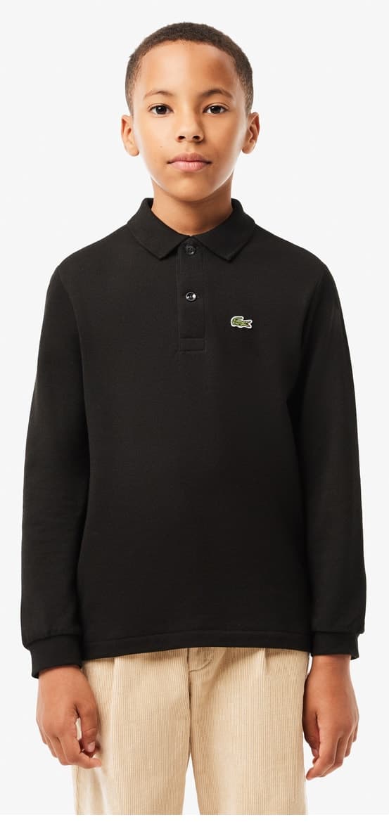 پولوشرت پسرانه Lacoste آستین بلند مشکی فیت معمولی پولوشرت پسرانه Lacoste آستین بلند مشکی فیت معمولی