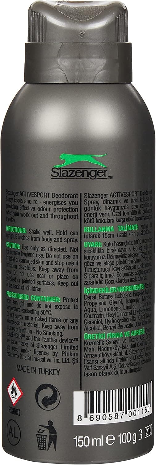 دئودورانت ورزشی مردانه سبز Slazenger دئودورانت ورزشی مردانه سبز Slazenger