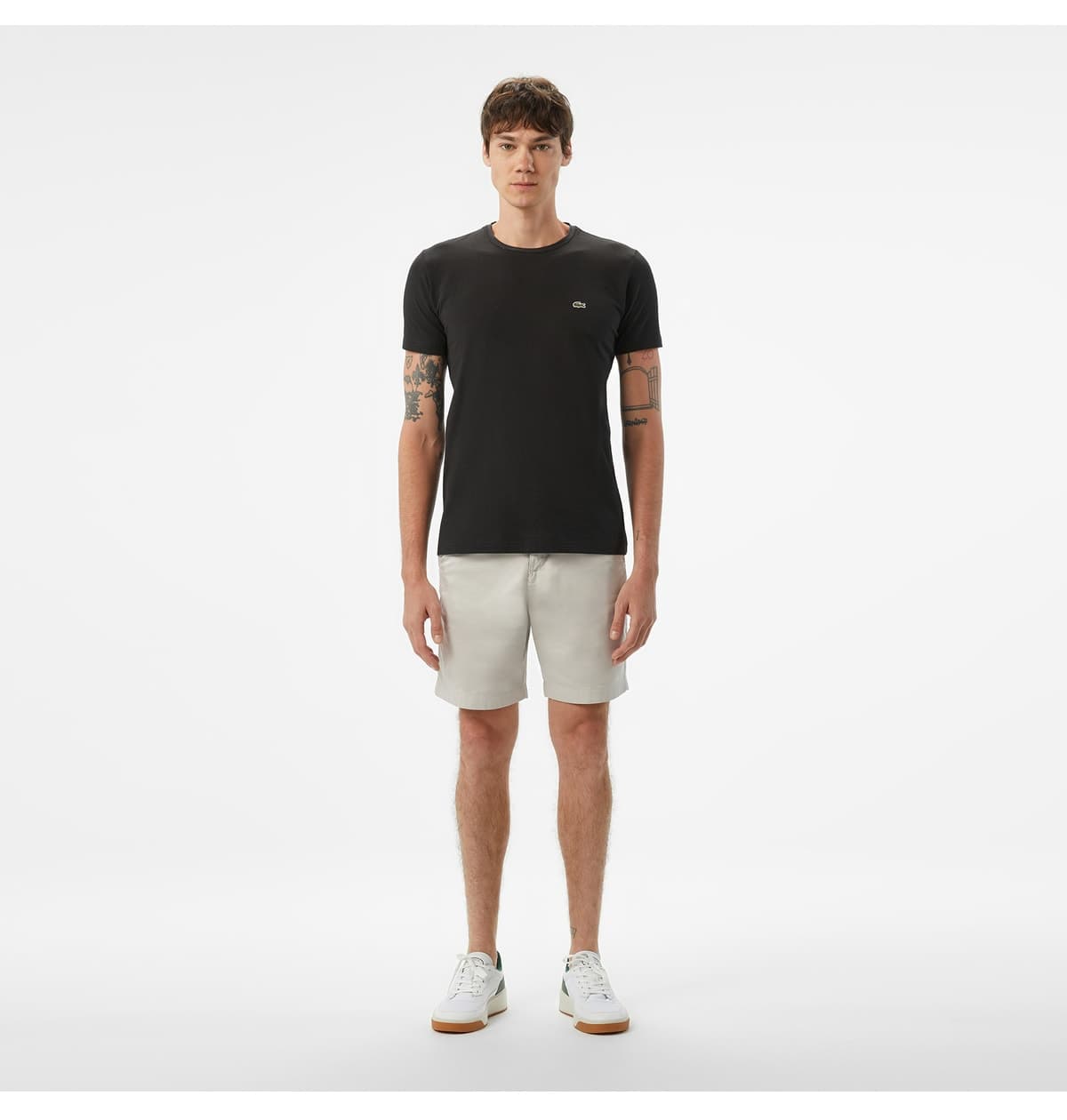 تیشرت مردانه Lacoste فیت اسلیم یقه گرد مشکی تیشرت مردانه Lacoste فیت اسلیم یقه گرد مشکی