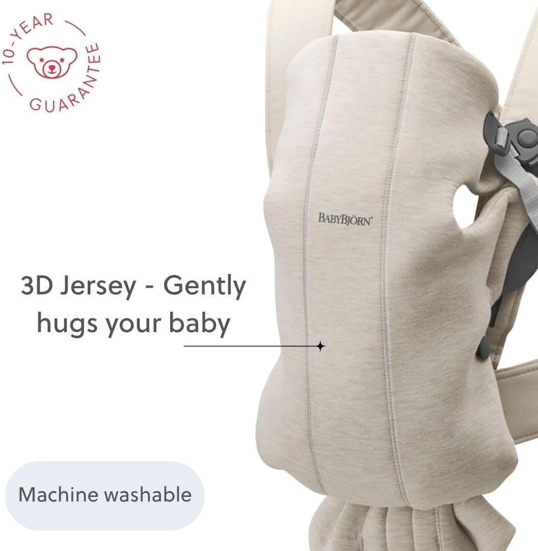 کریر نوزاد BabyBjörn جرسی سه بعدی بژ روشن مدل Mini کریر نوزاد BabyBjörn جرسی سه بعدی بژ روشن مدل Mini