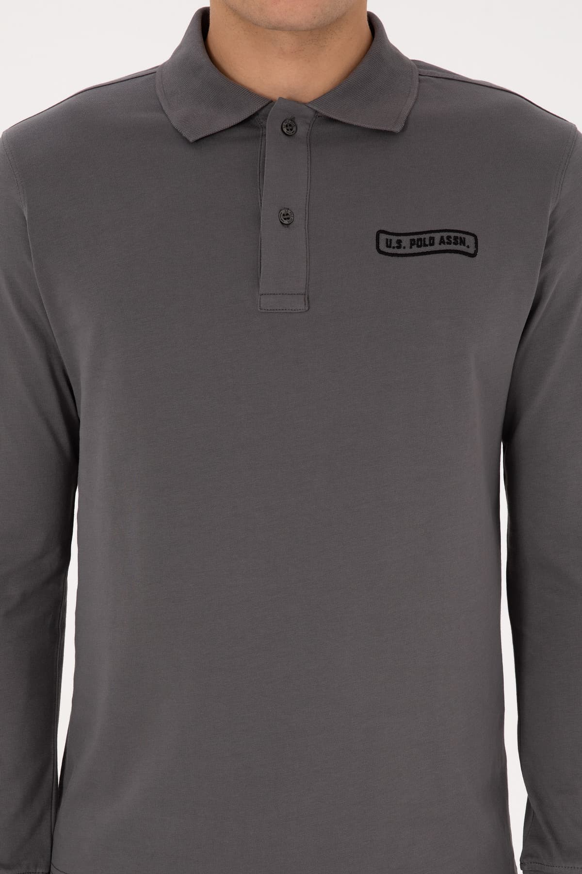سویشرت مردانه U.S. Polo Assn. فیت معمولی یقه پولو خاکستری مدل 50315454-VR024 سویشرت مردانه U.S. Polo Assn. فیت معمولی یقه پولو خاکستری مدل 50315454-VR024