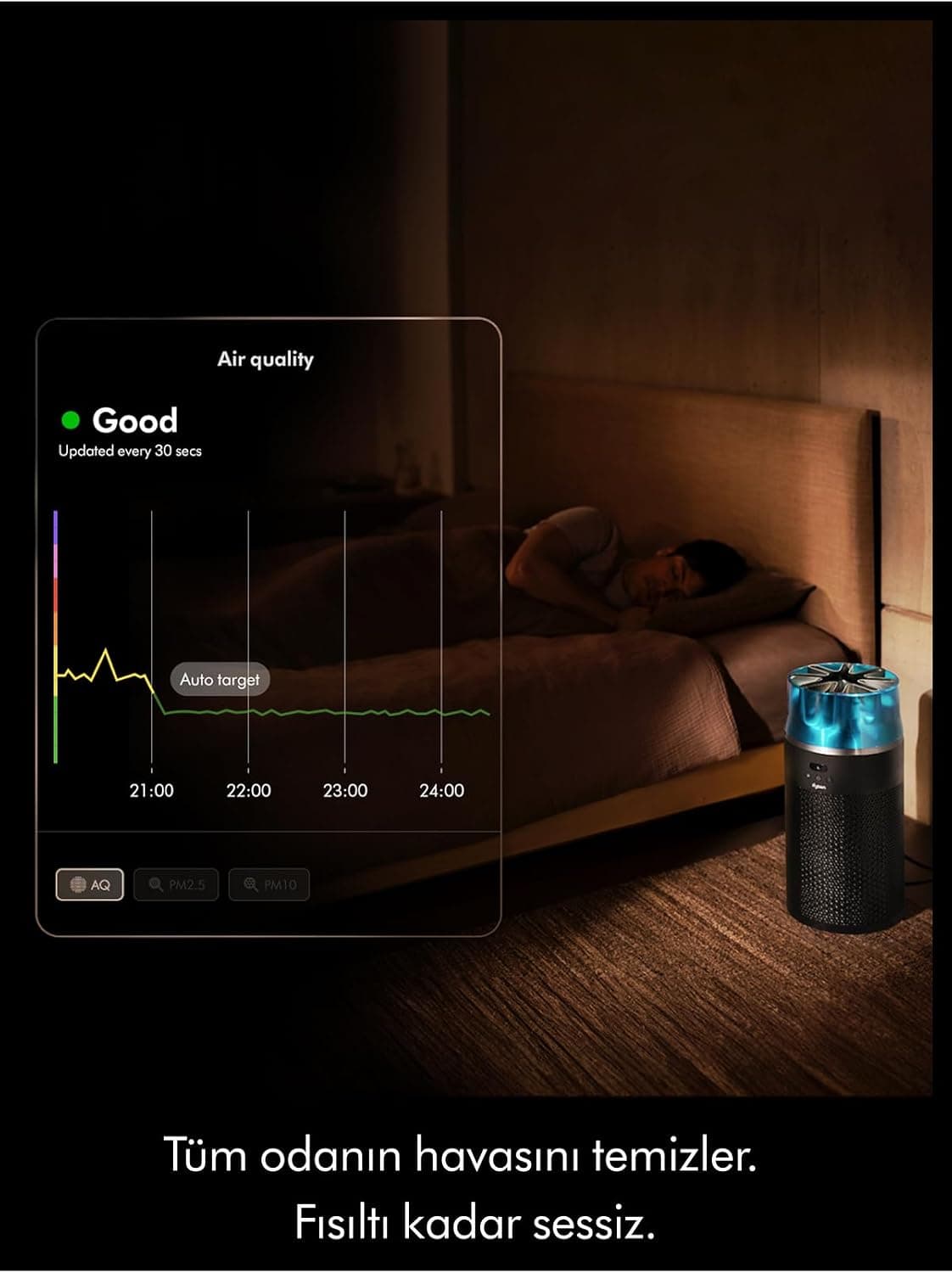 دستگاه تصفیه هوا Dyson فشرده مدل HushJet مشکی فیروزهای دستگاه تصفیه هوا Dyson فشرده مدل HushJet مشکی فیروزهای