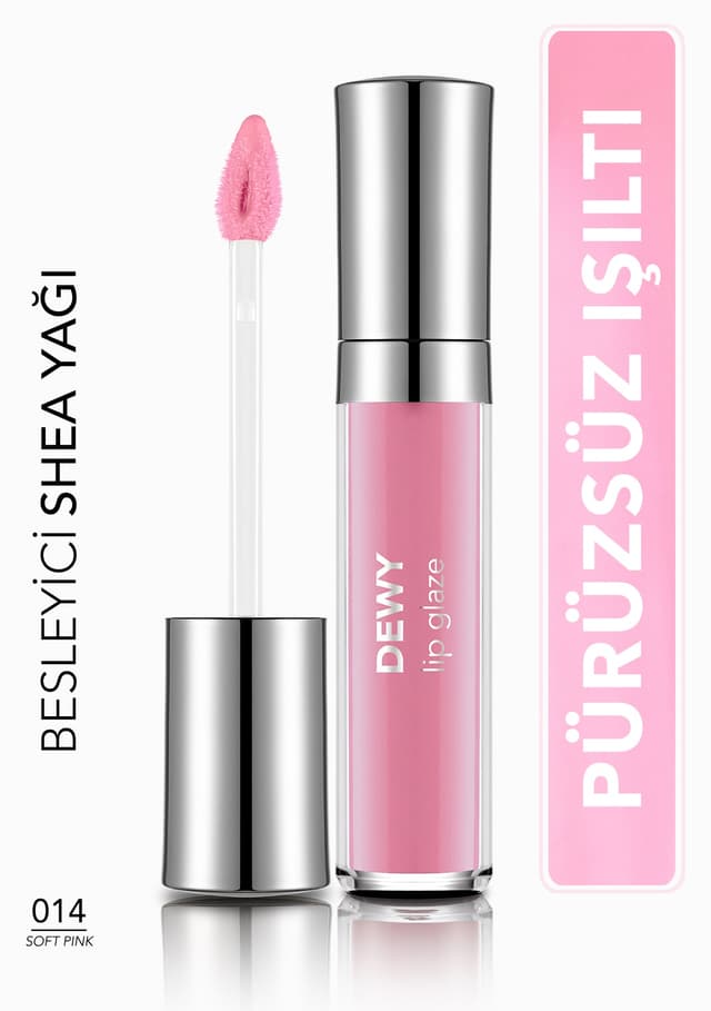 براقکننده لب Flormar مدل Dewy Lip Glaze مرطوبکننده نیمهشفاف صورتی ملایم 014 براقکننده لب Flormar مدل Dewy Lip Glaze مرطوبکننده نیمهشفاف صورتی ملایم 014