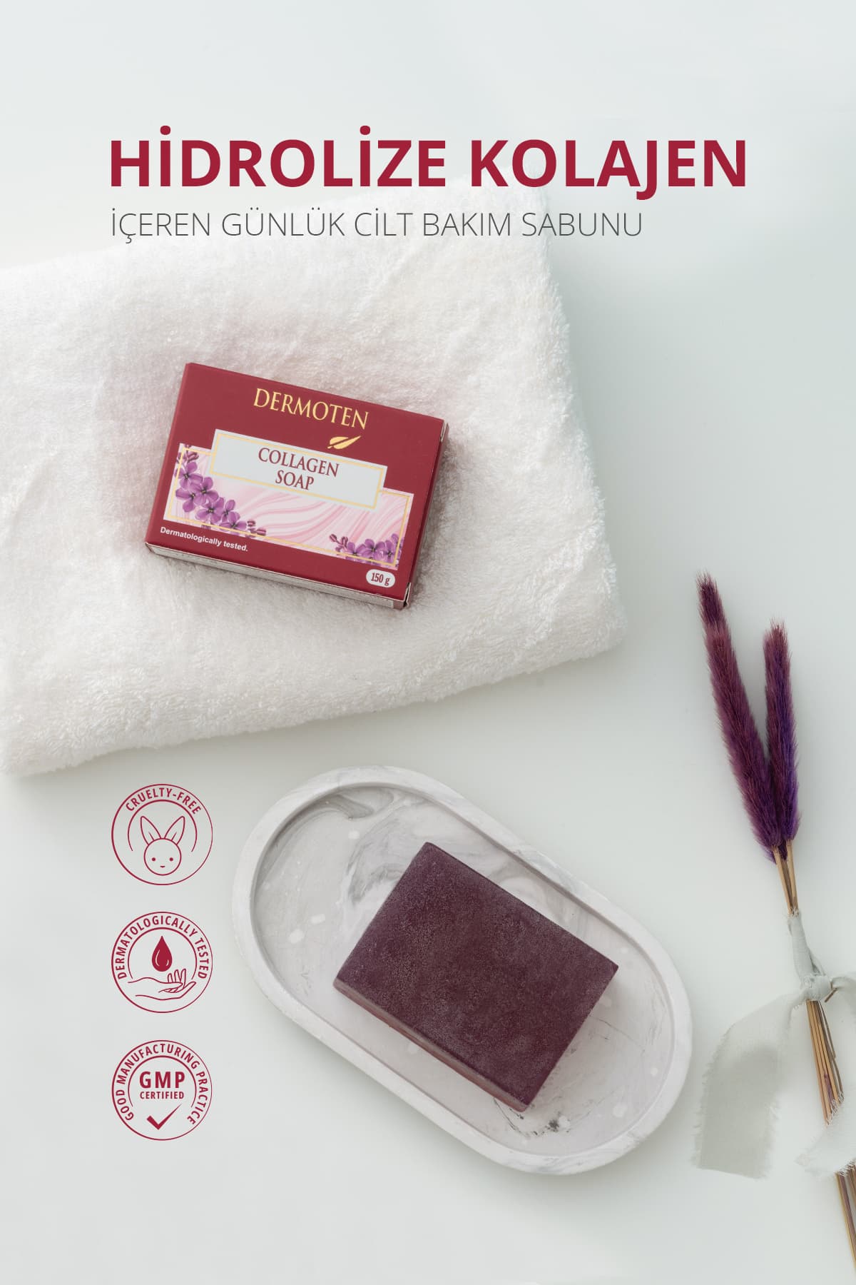 صابون کلاژن Dermoten 150 gr صابون کلاژن Dermoten 150 gr