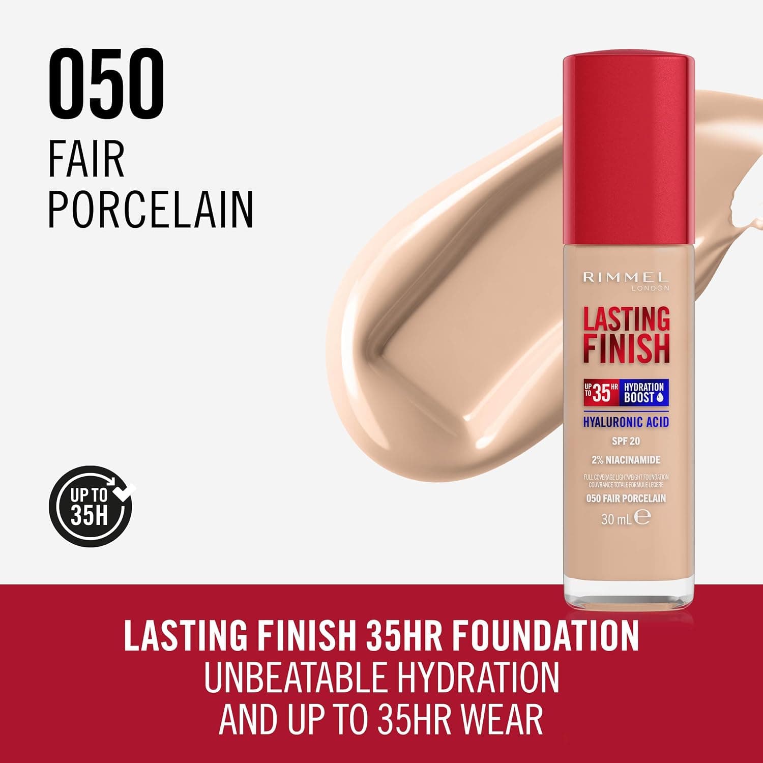 کرمپودر Rimmel LASTING FINISH مرطوبکننده SPF20 رنگ #050-Fair Porcelain مدل 30 ml کرمپودر Rimmel LASTING FINISH مرطوبکننده SPF20 رنگ #050-Fair Porcelain مدل 30 ml