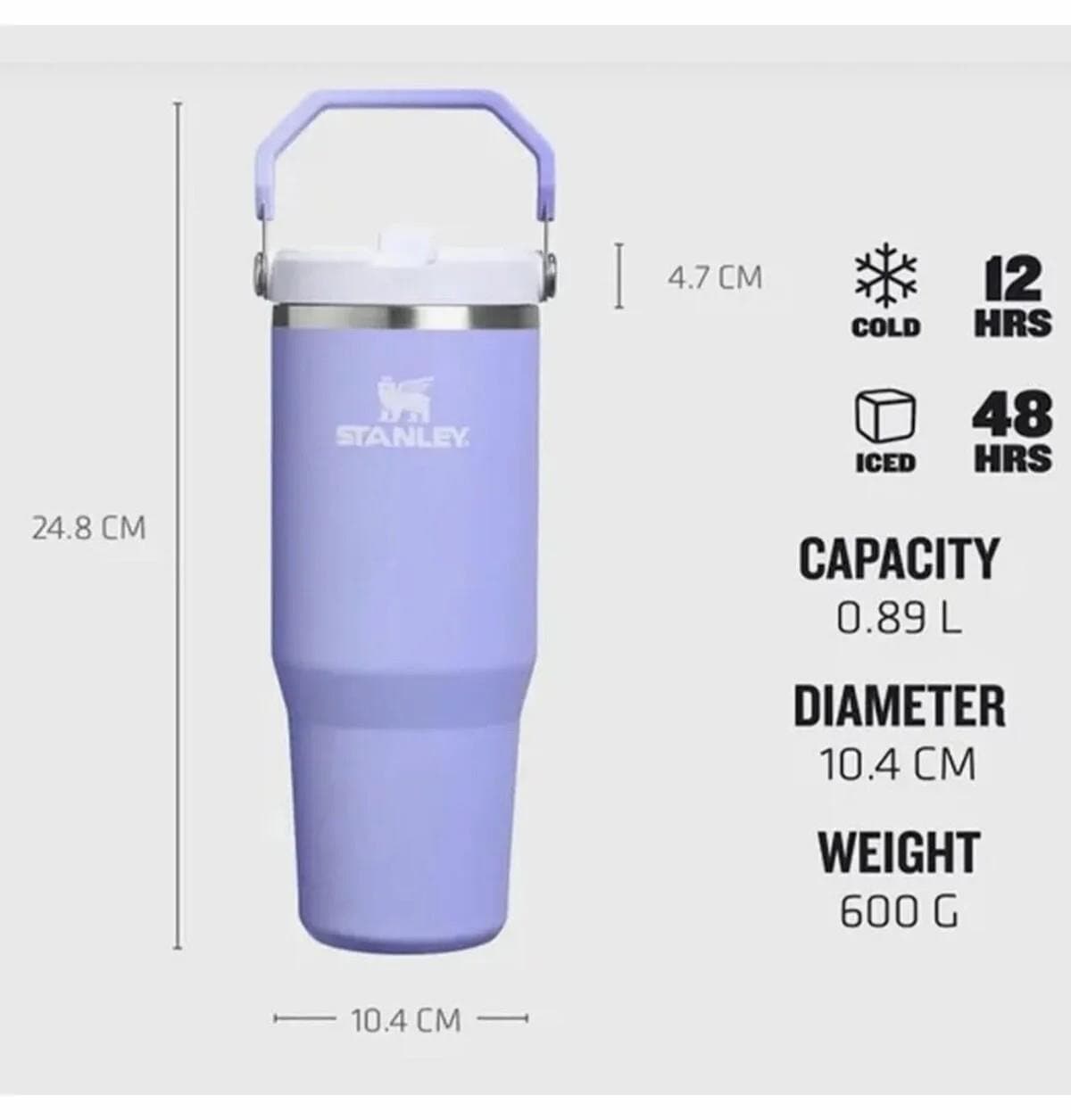 لیوان ترموس Stanley IceFlow Flip Straw 2.0 نیدار 0,89 LT 30Oz سرمهای مدل 10-12043-073 لیوان ترموس Stanley IceFlow Flip Straw 2.0 نیدار 0,89 LT 30Oz سرمهای مدل 10-12043-073