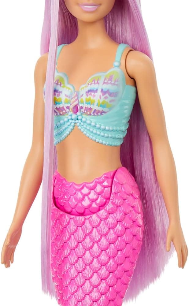 عروسک پری دریایی Barbie با موهای بلند عروسک پری دریایی Barbie با موهای بلند