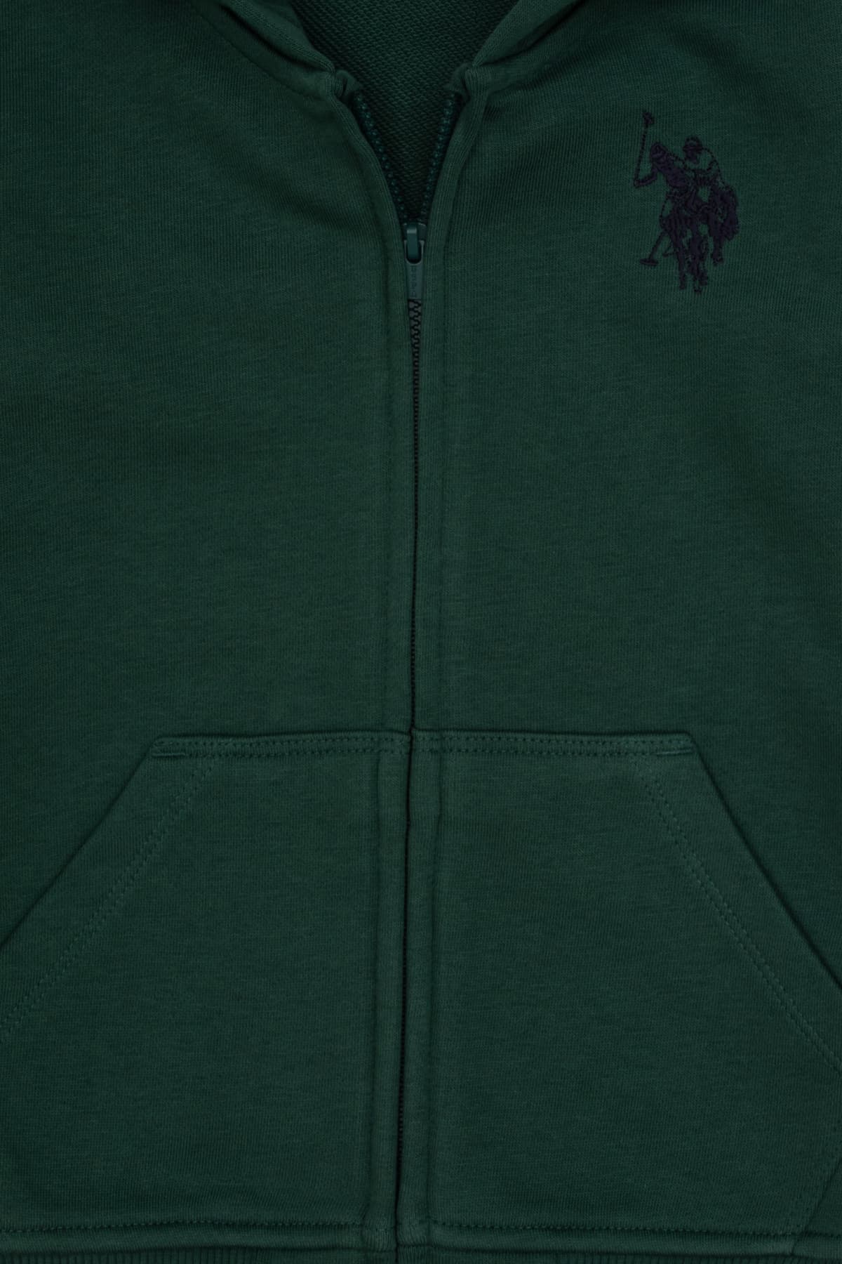 سویشرت پسرانه کلاهدار زیپدار سبز تیره U.S. Polo Assn. مدل 50316706-VR079 سویشرت پسرانه کلاهدار زیپدار سبز تیره U.S. Polo Assn. مدل 50316706-VR079