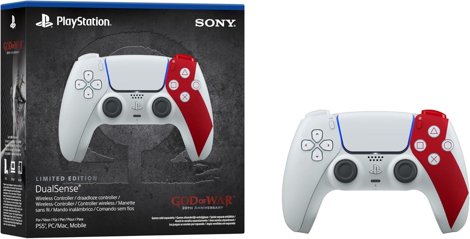 دسته بازی PlayStation DualSense نسخه محدود God of War 20th Anniversary دسته بازی PlayStation DualSense نسخه محدود God of War 20th Anniversary