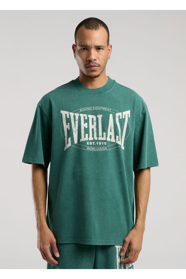 تیشرت ورزشی مردانه Everlast Boxing سبز تیره اورسایز آستین کوتاه تیشرت ورزشی مردانه Everlast Boxing سبز تیره اورسایز آستین کوتاه
