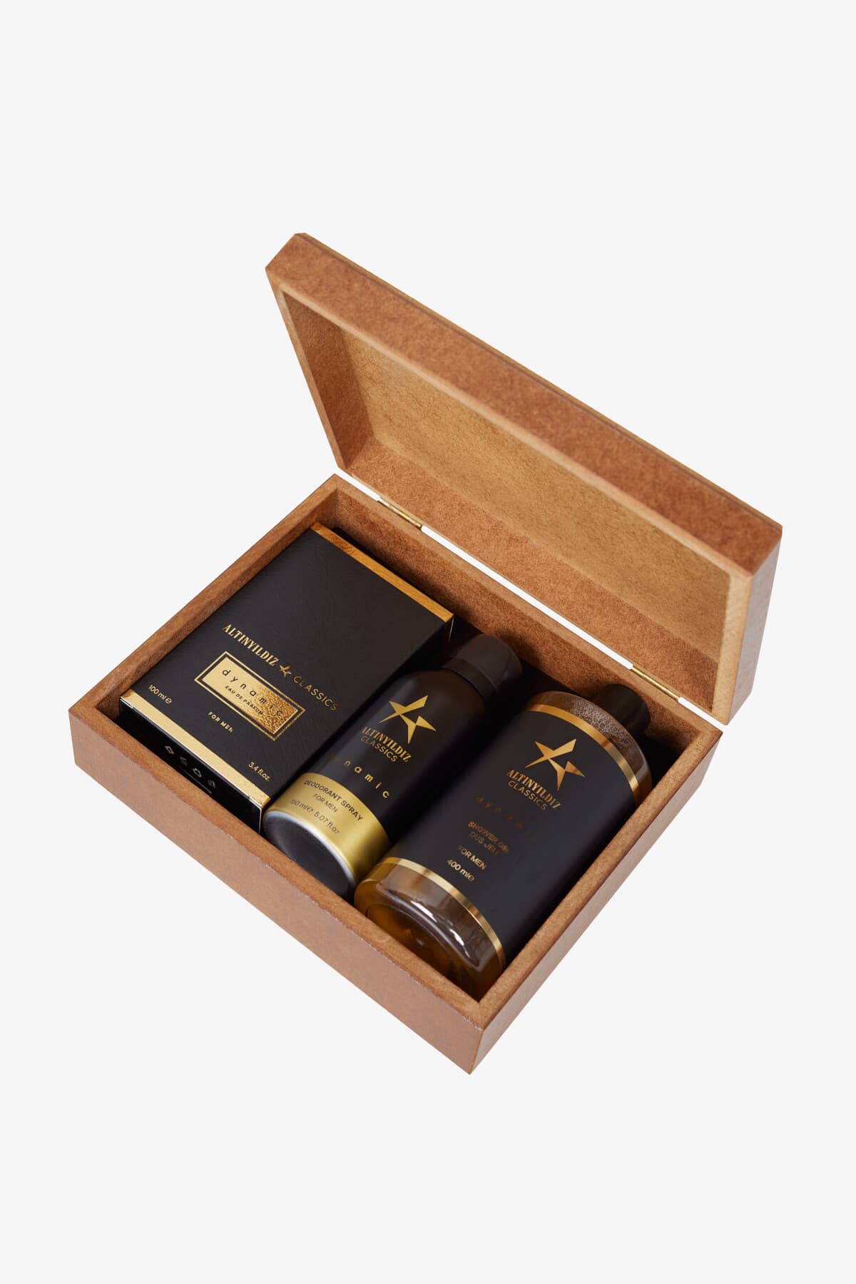 ست مردانه Altınyıldız Classics شامل عطر EDP، دئودورانت و ژل دوش مدل Dynamıc با جعبه چوبی 100 ML 150 ML 400 ML ست مردانه Altınyıldız Classics شامل عطر EDP، دئودورانت و ژل دوش مدل Dynamıc با جعبه چوبی 100 ML 150 ML 400 ML