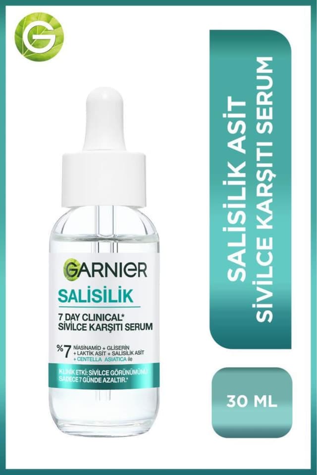 سرم سالیسیلیک ضدجوش 7 روزه Garnier حاوی 7% نیاسینامید، گلیسیرین و اسید لاکتیک 30ML وگان سرم سالیسیلیک ضدجوش 7 روزه Garnier حاوی 7% نیاسینامید، گلیسیرین و اسید لاکتیک 30ML وگان