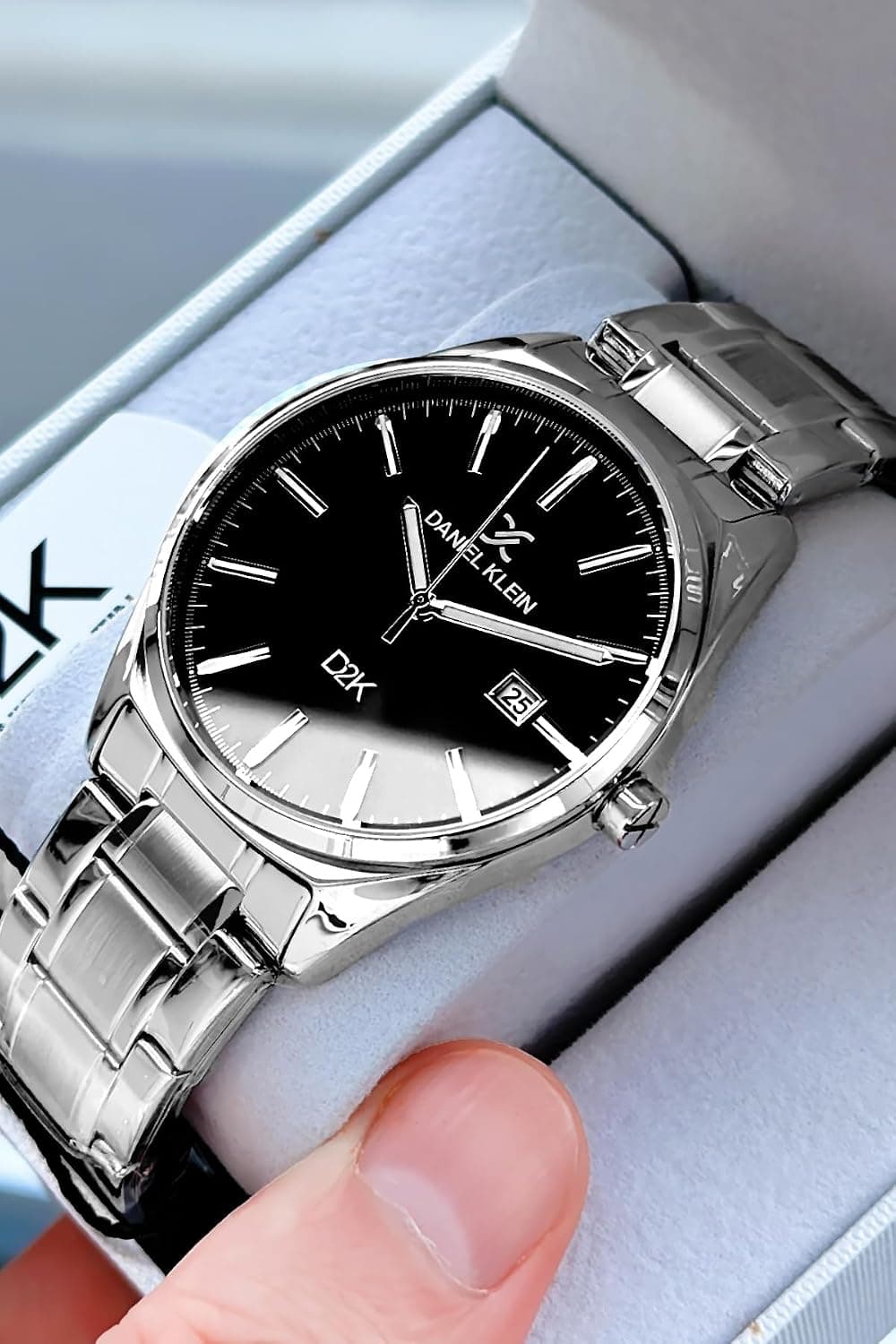 ساعت مچی مردانه Daniel Klein بند فولادی نقرهای مشکی ضد آب مدل DKE2157 ساعت مچی مردانه Daniel Klein بند فولادی نقرهای مشکی ضد آب مدل DKE2157