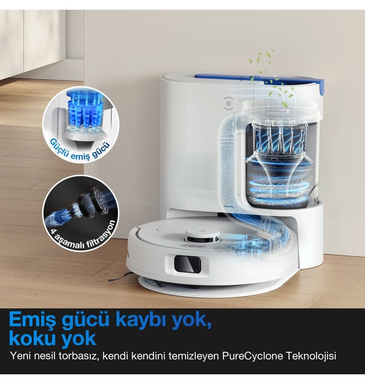جاروبرقی رباتیک Ecovacs مدل Deebot N20E Plus سفید با قابلیت جارو و پاسمال جاروبرقی رباتیک Ecovacs مدل Deebot N20E Plus سفید با قابلیت جارو و پاسمال