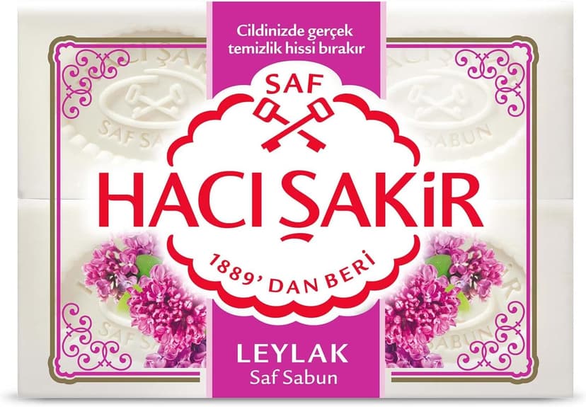 صابون قالبی Hacı Şakir لیلکی 4 عدد صابون قالبی Hacı Şakir لیلکی 4 عدد