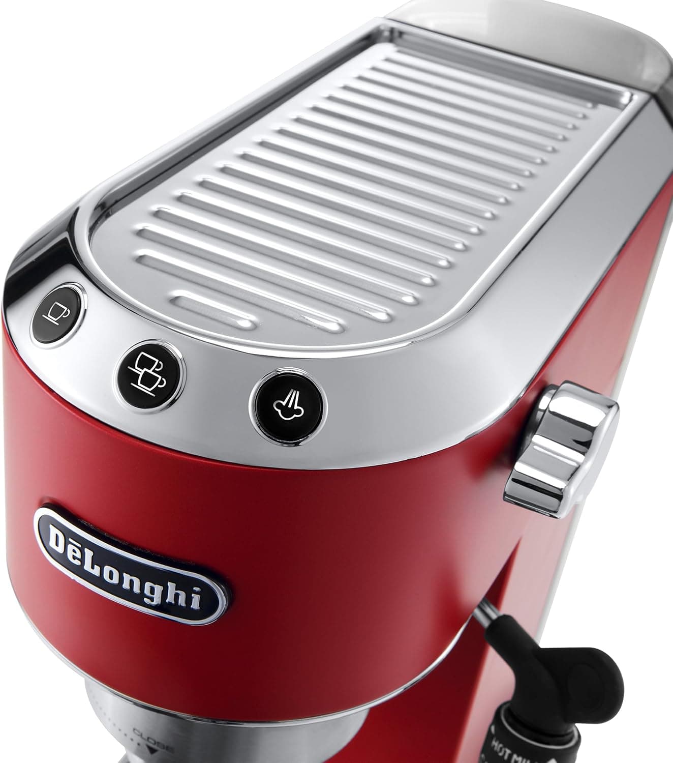 اسپرسوساز دستی پمپی De'Longhi Dedica با نازل کفساز شیر و سیستم گرمایش Thermo Block قرمز مدل EC685.R اسپرسوساز دستی پمپی De'Longhi Dedica با نازل کفساز شیر و سیستم گرمایش Thermo Block قرمز مدل EC685.R