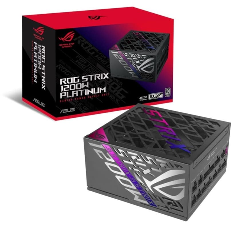 منبع تغذیه ASUS ROG STRIX 1200W 80Plus Platinum ATX 3.1 PCIe 5.1 مدل ROG-STRIX-1200P منبع تغذیه ASUS ROG STRIX 1200W 80Plus Platinum ATX 3.1 PCIe 5.1 مدل ROG-STRIX-1200P