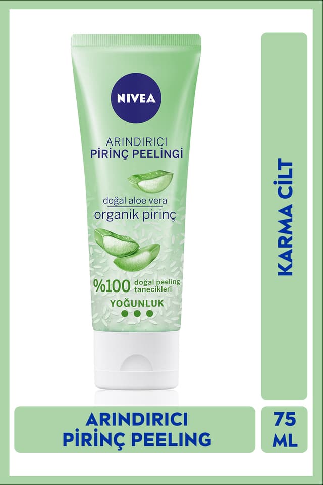 لایهبردار صورت برنجی مناسب پوست مختلط NIVEA با آلوئهورا، کاهش ظاهر جوشهای سرسیاه و منافذ 75ml لایهبردار صورت برنجی مناسب پوست مختلط NIVEA با آلوئهورا، کاهش ظاهر جوشهای سرسیاه و منافذ 75ml