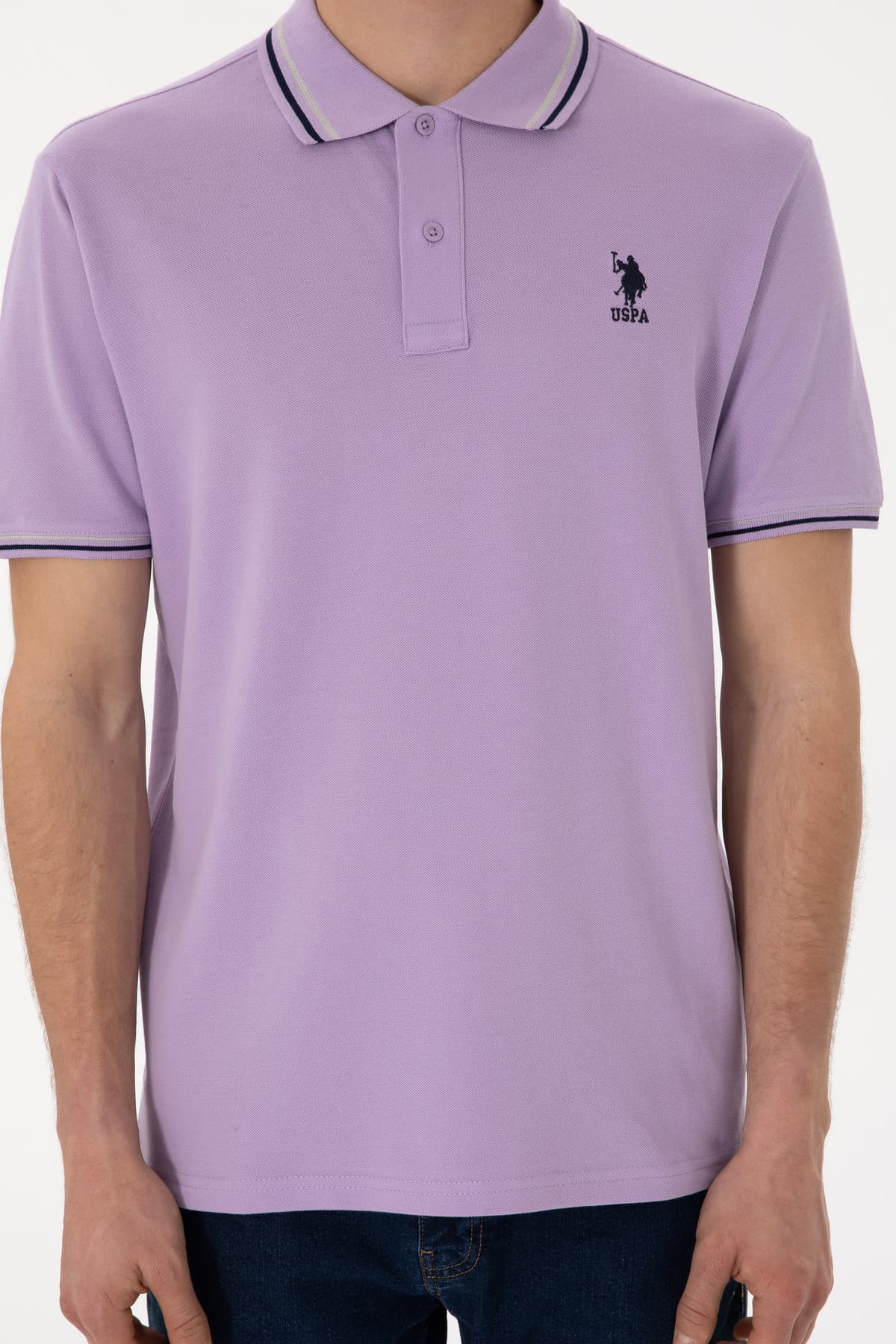 تیشرت مردانه U.S. Polo Assn. فیت معمولی یقه پولو بنفش مدل 50306011-VR034 تیشرت مردانه U.S. Polo Assn. فیت معمولی یقه پولو بنفش مدل 50306011-VR034