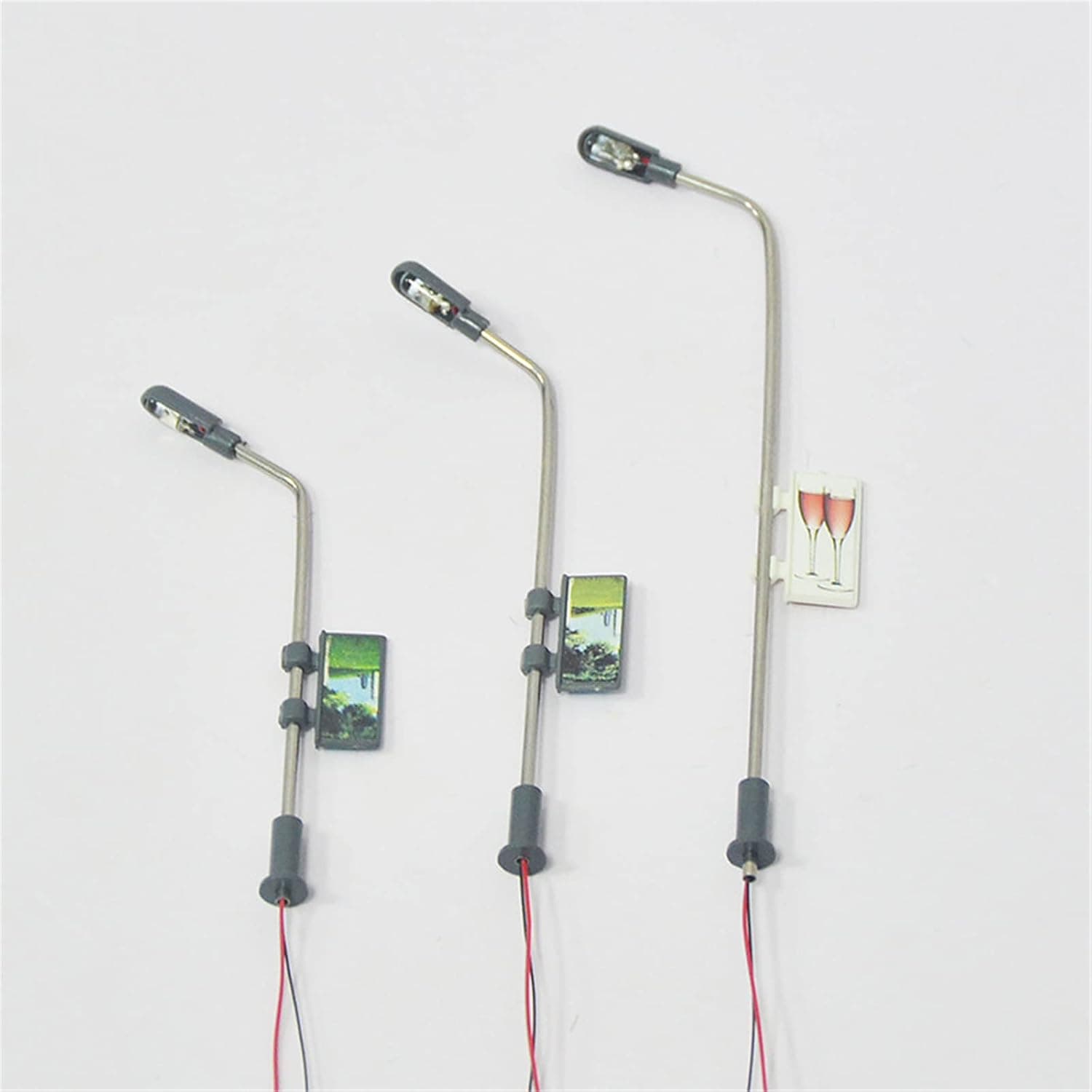 پایهچراغ خیابانی ماکت راهآهن WANGCL فلزی LED تکسر 8PCS مقیاس HO OO پایهچراغ خیابانی ماکت راهآهن WANGCL فلزی LED تکسر 8PCS مقیاس HO OO