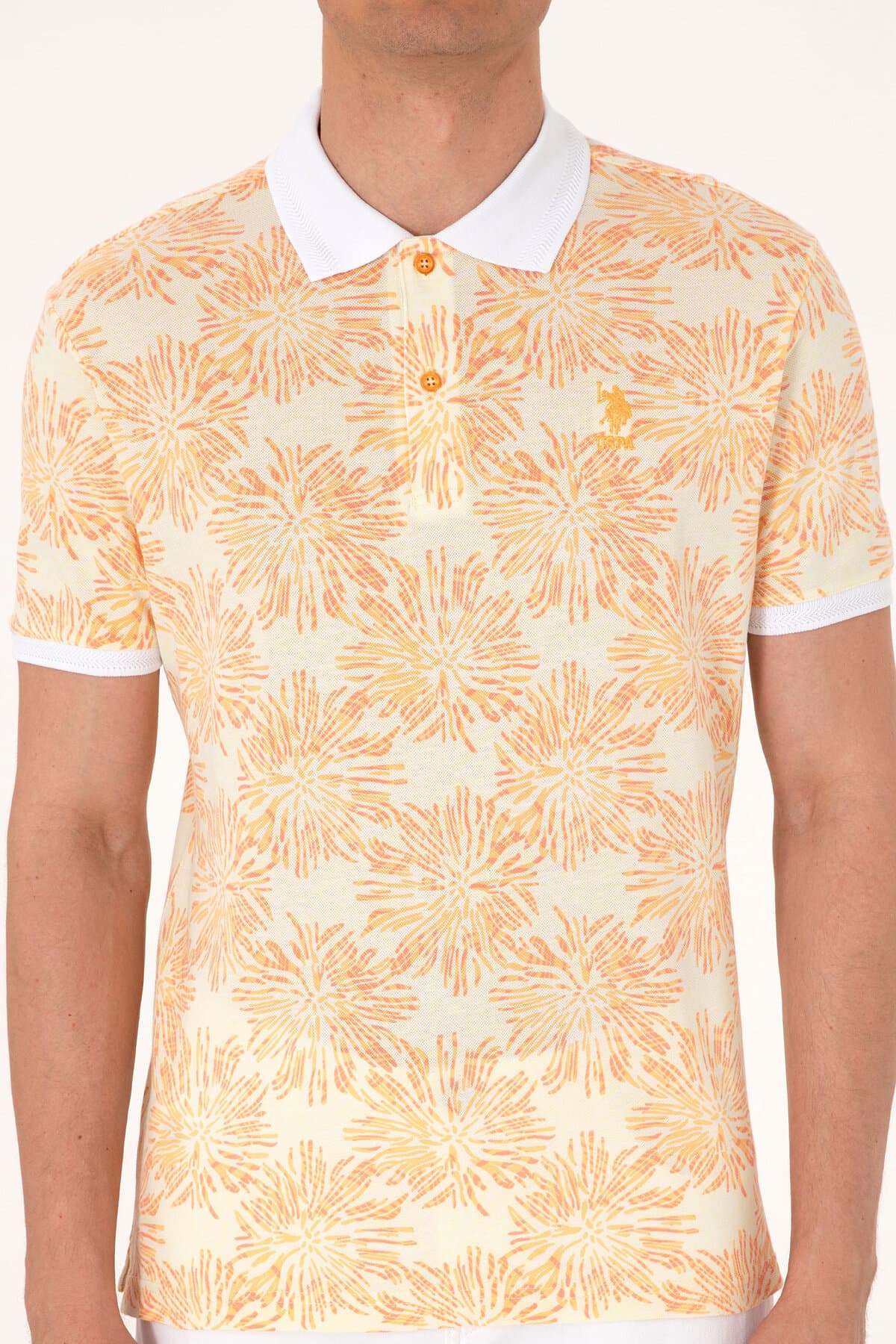 تیشرت مردانه U.S. Polo Assn. فیت معمولی یقه پولو نارنجی مدل 50299618-VR202 تیشرت مردانه U.S. Polo Assn. فیت معمولی یقه پولو نارنجی مدل 50299618-VR202