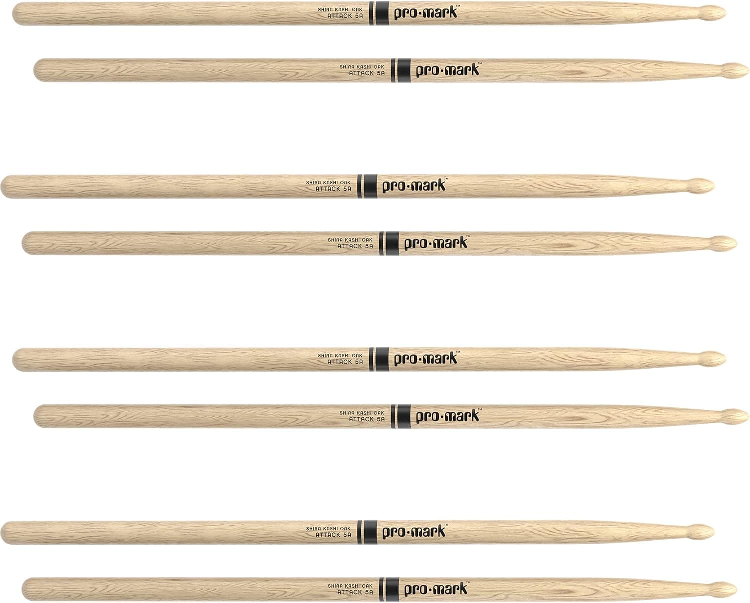 چوب درام Promark Shira Kashi بلوط Classic 5A بسته 4 جفت مدل PW5AW-4P چوب درام Promark Shira Kashi بلوط Classic 5A بسته 4 جفت مدل PW5AW-4P