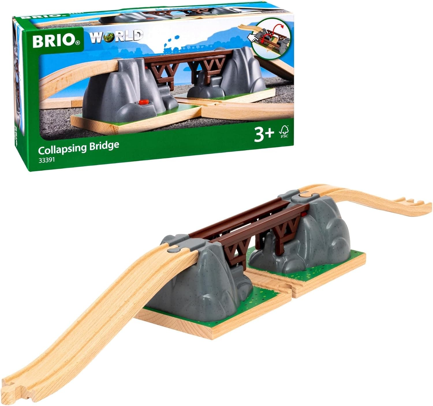 پل ریزشی اسباببازی قطار کودکان BRIO مدل 33391 پل ریزشی اسباببازی قطار کودکان BRIO مدل 33391