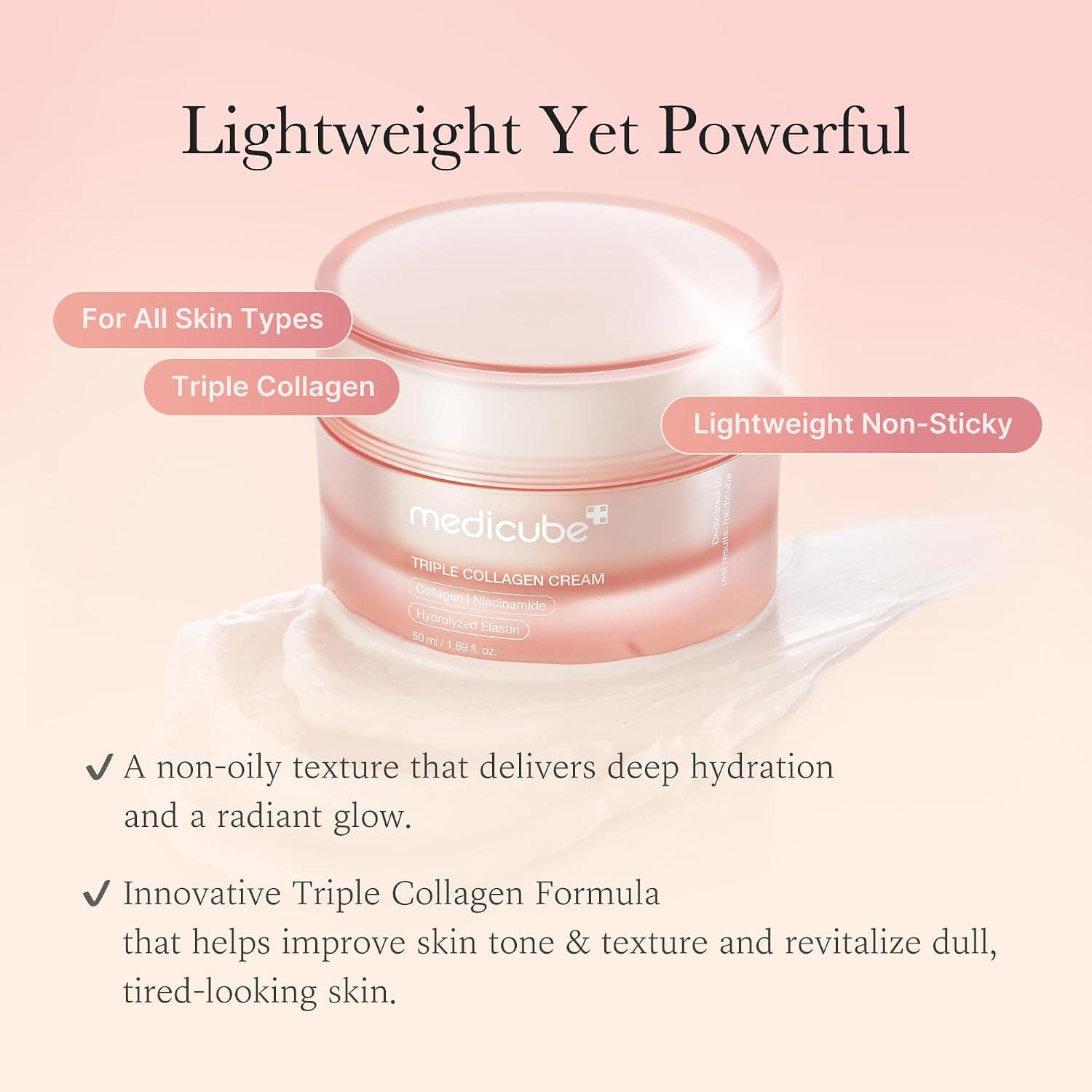 کرم مرطوبکننده medicube Triple Collagen با هیالورونیک اسید و Shea Butter 1.69 oz کرم مرطوبکننده medicube Triple Collagen با هیالورونیک اسید و Shea Butter 1.69 oz