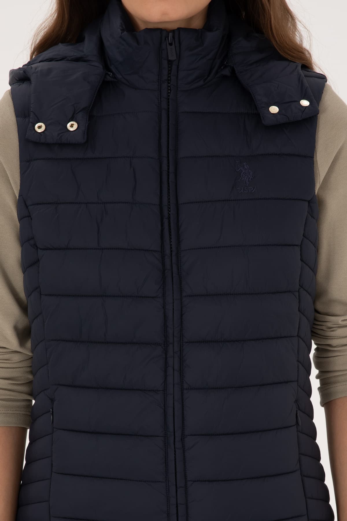 جلیقه زنانه U.S. Polo Assn. سرمهای مدل 50307992-VR033 جلیقه زنانه U.S. Polo Assn. سرمهای مدل 50307992-VR033