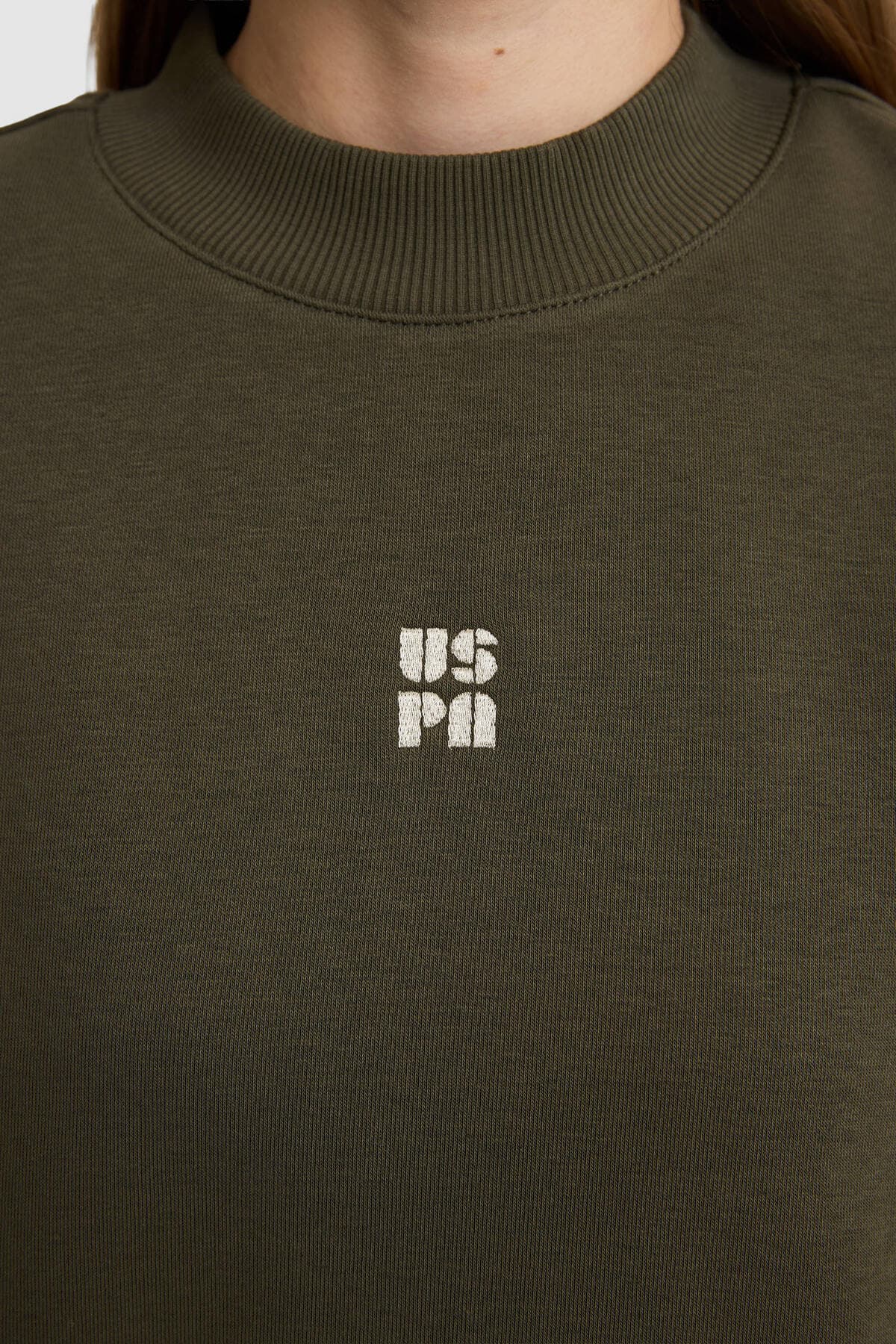 سوئیشرت زنانه U.S. Polo Assn. خاکی تیره مدل 50329014-VR111 سوئیشرت زنانه U.S. Polo Assn. خاکی تیره مدل 50329014-VR111