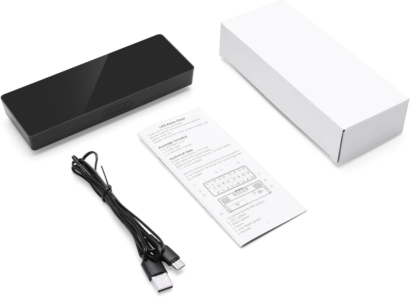 ساعت زنگدار دیجیتال OQIMAX LED قابلحمل با نمایشگر بزرگ، ۴ سطح روشنایی، تاریخ و قابلیت تعویق ساعت زنگدار دیجیتال OQIMAX LED قابلحمل با نمایشگر بزرگ، ۴ سطح روشنایی، تاریخ و قابلیت تعویق