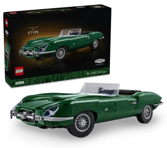 لگو 11381 Icons Jaguar E-Type مدل خودروی اسپرت برای بزرگسالان، 1673 قطعه لگو 11381 Icons Jaguar E-Type مدل خودروی اسپرت برای بزرگسالان، 1673 قطعه
