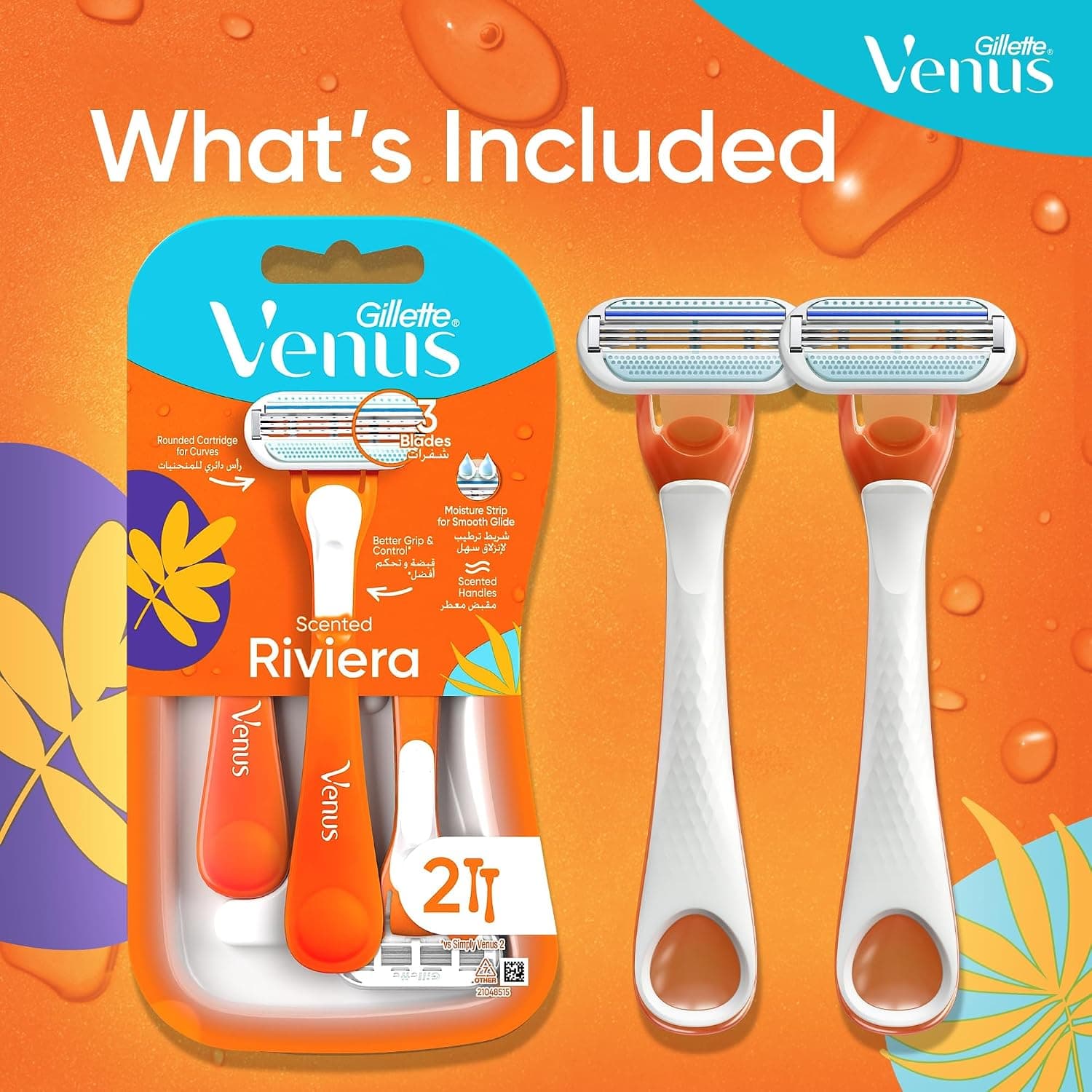 تیغ یکبار مصرف زنانه Gillette معطر Venus Riviera بسته 2 عددی تیغ یکبار مصرف زنانه Gillette معطر Venus Riviera بسته 2 عددی