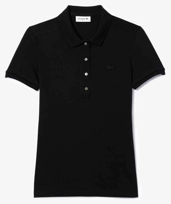 پولوی زنانه Lacoste فیت اسلیم مشکی مدل L.12.D پولوی زنانه Lacoste فیت اسلیم مشکی مدل L.12.D