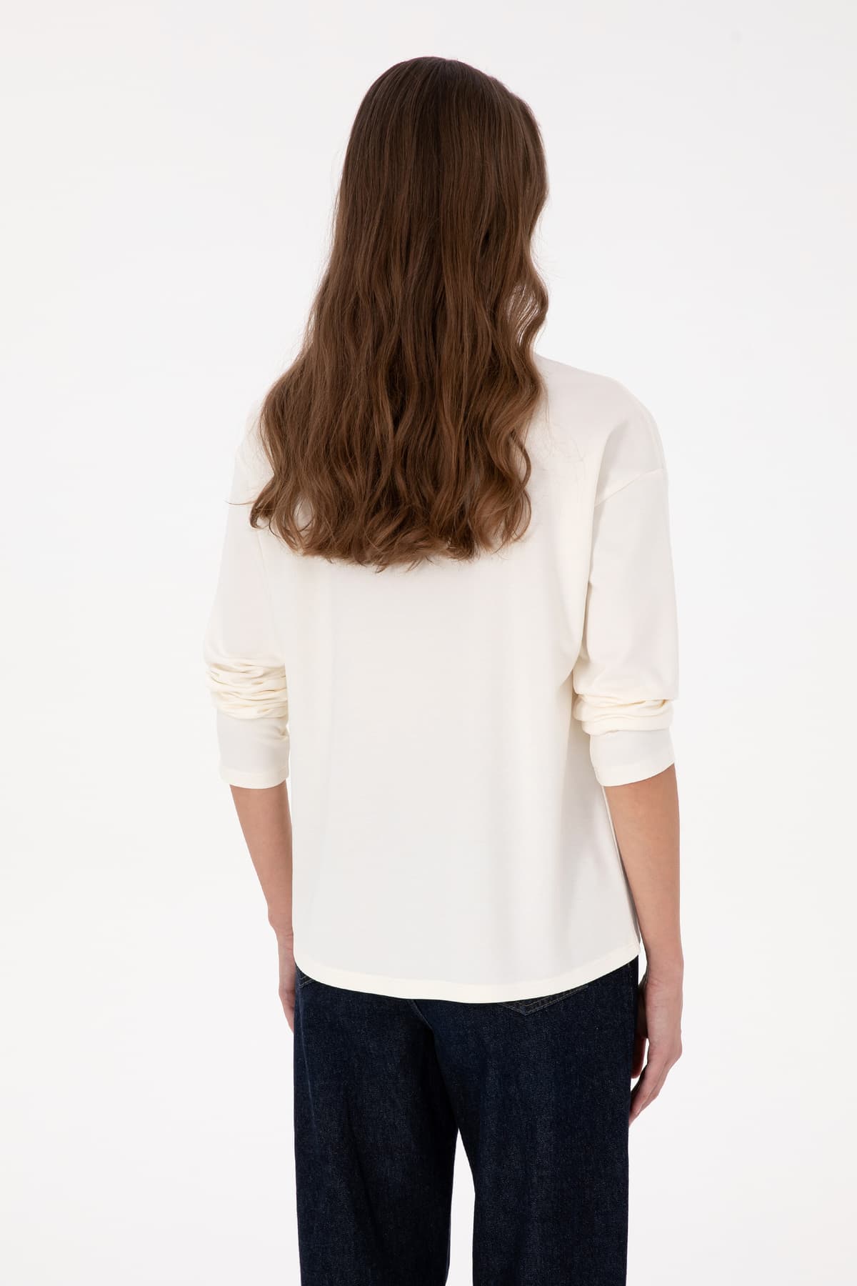 سوئیشرت زنانه U.S. Polo Assn. کرمی یقه گرد مدل 50318159-VR071 سوئیشرت زنانه U.S. Polo Assn. کرمی یقه گرد مدل 50318159-VR071