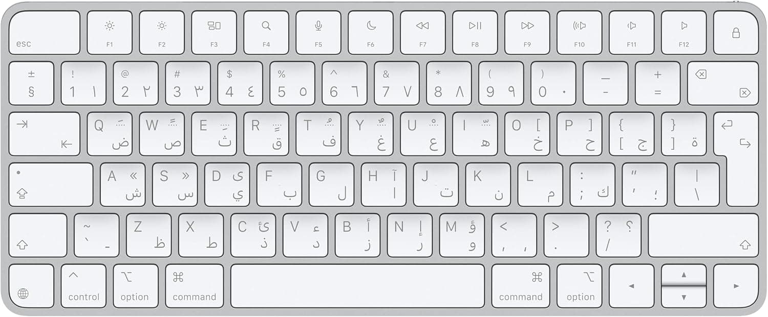 کیبورد Apple Magic Keyboard بلوتوث شارژی چیدمان ترکی Q نقرهای کیبورد Apple Magic Keyboard بلوتوث شارژی چیدمان ترکی Q نقرهای