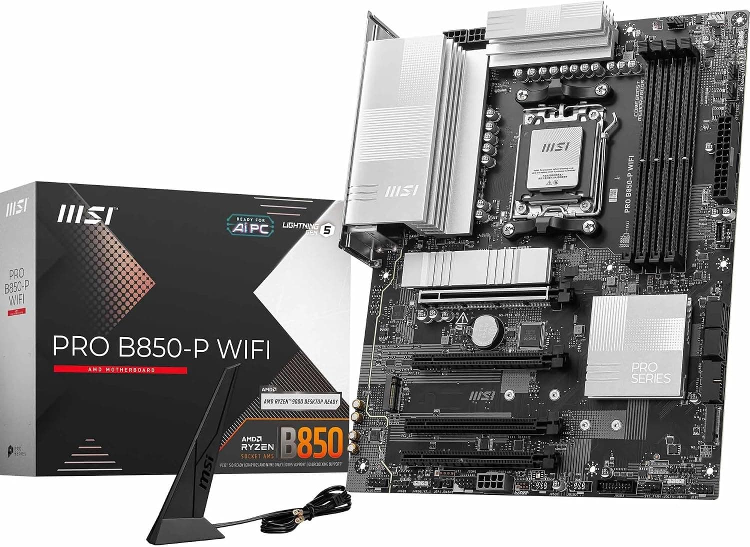 مادربرد MSI با سوکت AM5 و چیپست AMD B650 مدل B650M-P مشکی مادربرد MSI با سوکت AM5 و چیپست AMD B650 مدل B650M-P مشکی