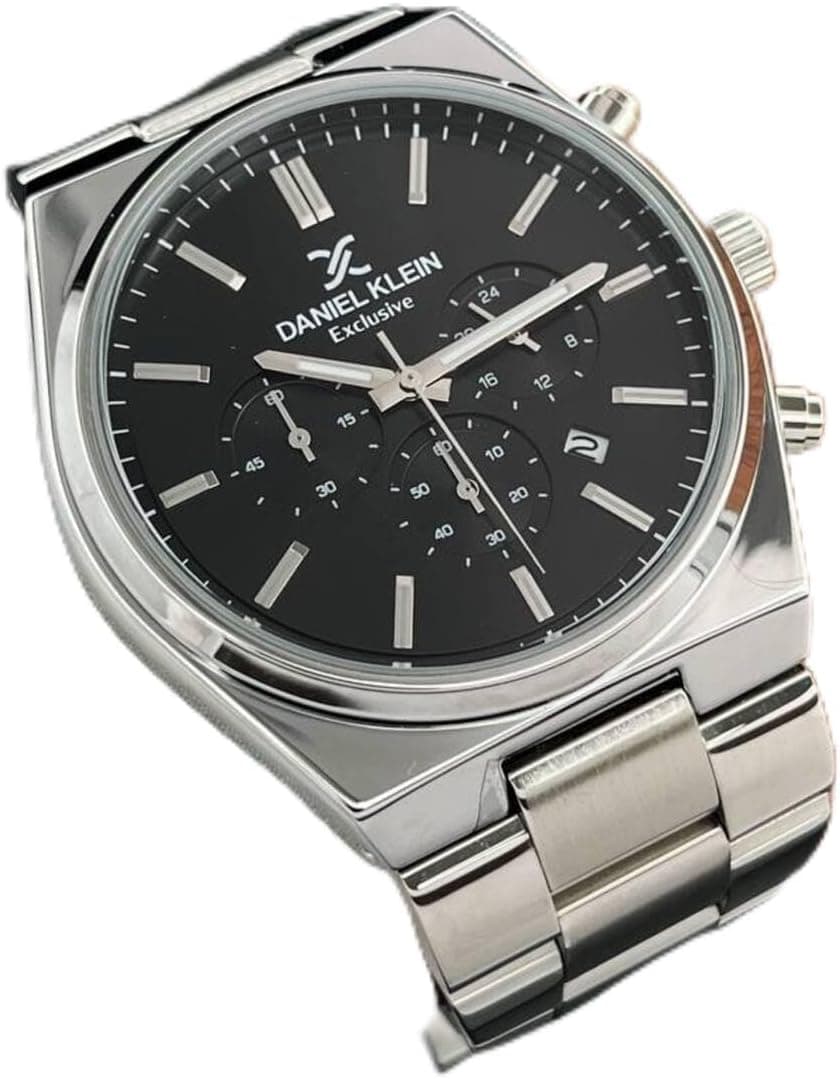 ساعت مچی مردانه Daniel Klein Exclusive Chronograph نقرهای مشکی سفید ساعت مچی مردانه Daniel Klein Exclusive Chronograph نقرهای مشکی سفید