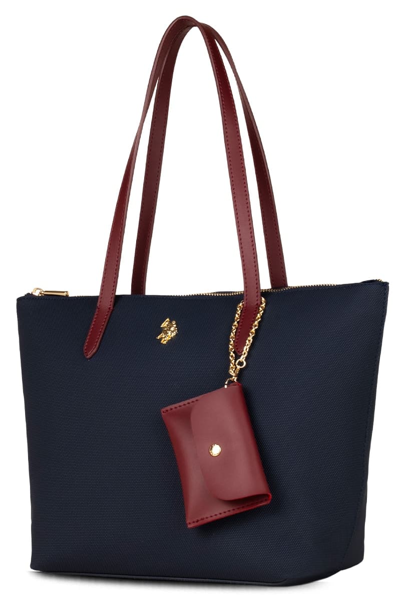 کیف دوشی زنانه U.S. Polo Assn. سرمهای و زرشکی مدل Us26303 کیف دوشی زنانه U.S. Polo Assn. سرمهای و زرشکی مدل Us26303