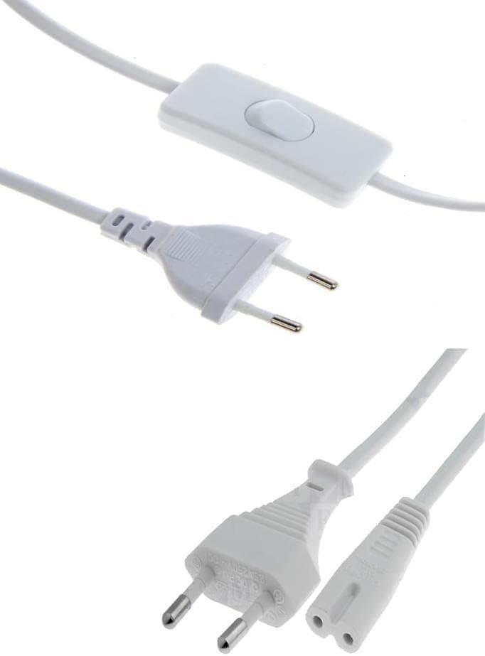 کابل برق مردانه Şahnet با فیش ضبط سفید 1Mt کابل برق مردانه Şahnet با فیش ضبط سفید 1Mt