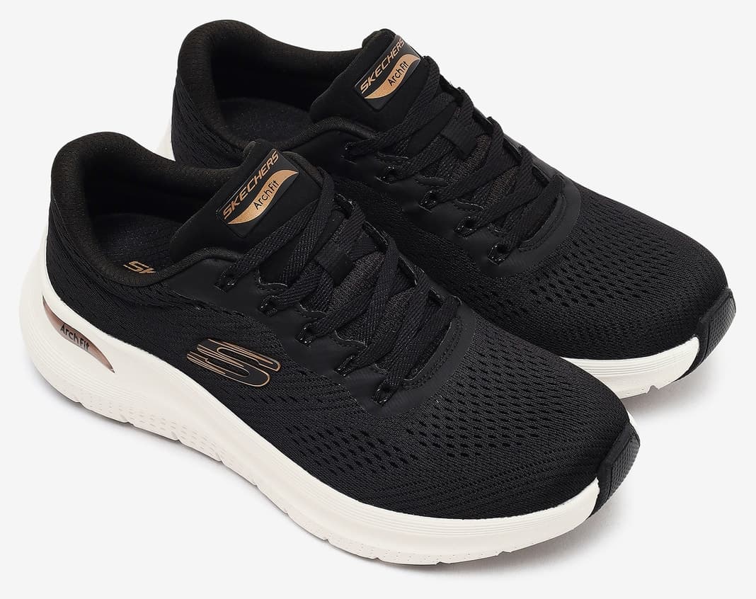 کفش ورزشی زنانه Skechers ARCH FIT 2.0 BIG LEAGUE مشکی/صورتی طلایی مدل 150051TK BKRG کفش ورزشی زنانه Skechers ARCH FIT 2.0 BIG LEAGUE مشکی/صورتی طلایی مدل 150051TK BKRG